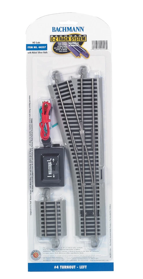 NEW Bachmann EZ-Track Turnout Left with Nickel Silver Rails HO Scale - Image 1 of 1