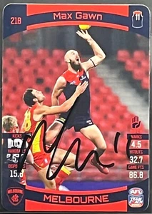 Autógrafo firmado Max Gawn Melbourne Demons en tarjeta TeamCoach 2021 - Imagen 1 de 1