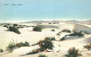 Postal de Great White Sands escénica del suroeste de Nuevo México en la autopista 3 1935 - Imagen 1 de 2