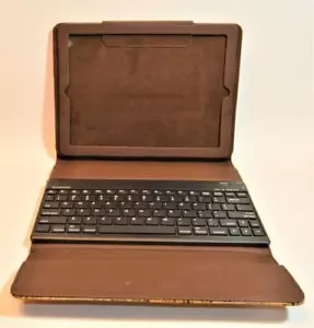 Brookstone Bluetooth keyboard animal print leather folio for iPad 2,3,4 10" tabl - Picture 1 of 2