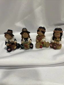 Thanksgiving Set mit Harz Pilgern und Indianern 4er Set  - Bild 1 von 22