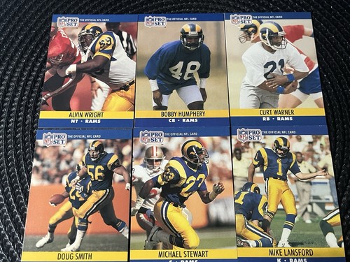 Vintage NFL 1990 Rams Trading Cards Lot Of 6 #19 football collectibles ...