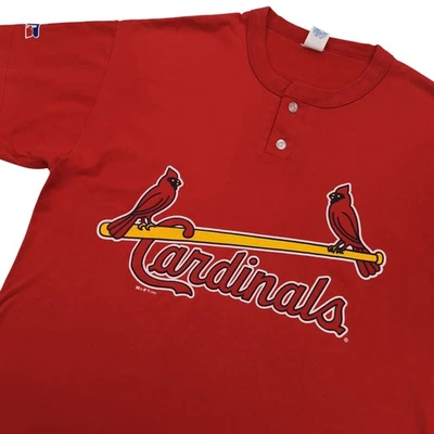 Vintage 1999 St Louis Cardinals T Shirt Mens Large Russell Athletic MLB Baseball - Image 1 of 4