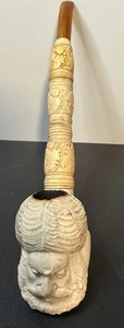VINTAGE MEERSCHAUM PFEIFE RAUCHEN GESCHNITZT BÄRTIGER TÜRKISCHER SULTAN MANN - Bild 1 von 18