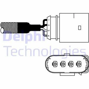 DELPHI Sonda Lambda Calentado Fingersonde para Audi A3 Skoda Octavia VW Bora - Imagen 1 de 1