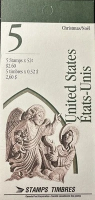 Canada stamp booklet pane of 5 #1628a Santa and Elf Skiing Booklet Pane MNH - Изображение 1 из 2