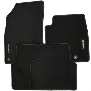 Genuine Vauxhall Crossland X Front Rear Tailored Velour Black Carpet Mats Set - Picture 1 of 5