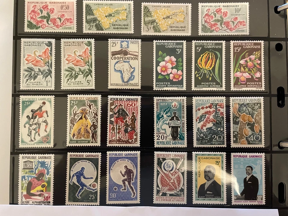 Gabon 1961-68 SC#154/235(all comp. sets, but missing C45), MH Mint Hinged, US$17 - Image 1 of 1