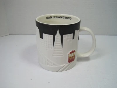 Starbucks San Francisco CA City Skyline 3D Relief Coffee Tea Mug Cup 16 oz - Image 1 of 4