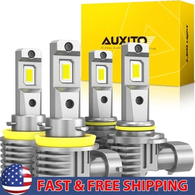Combo 9005 & H11 Headlight LED High Low Beam Bulbs 6500K White Bright 2/4X - Image 1 of 4
