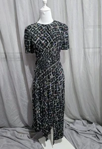 Vestido Preen Line s.L. Estampado floral negro asimétrico - Imagen 1 de 12