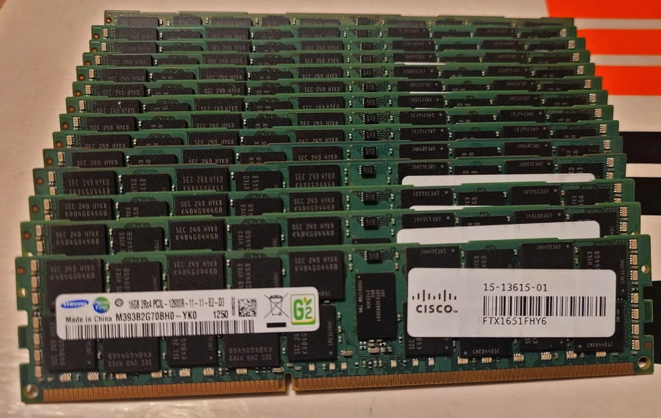 64GB (4x 16GB) PC3L-12800R DDR3 ECC Reg Server Memory RAM Samsung 15-13615-01 - Image 1 of 1