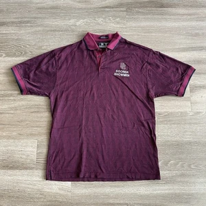 University Of Oklahoma Sooners Showman Vintage College Polo Shirt Red Men’s L - Picture 1 of 17
