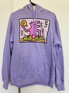 Keith Haring DJ Dog Purple Sweatshirt Size LARGE - Picture 1 of 8