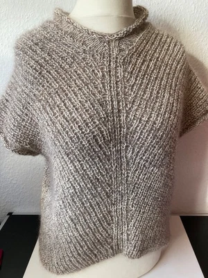 Damen  Pullunder* Alpaca Garn mit Seidenmohair  * gestrickt * Patentmuster*Gr 46 - Bild 1 von 4