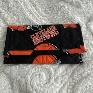 Cartera Cleveland Browns - Cartera de tela hecha a mano fútbol americano NFL - Imagen 1 de 6