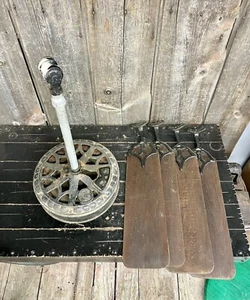 Antique Early 1900s Emerson Parlor Country Store Ceiling Fan Untested W/ Blades - Picture 1 of 23