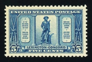 #619, 5c Lexington-Concord, Superb-OG-NH, 2024 PSE (graded 98, nh) - PERFECT ! - Picture 1 of 1