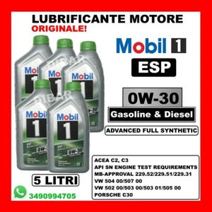 5LT MOTORE ORIGINALE MOBIL 1 ESP 0W30 ACEA C2/C3 IN 5 LATTINE DA 1 LITRO - Imagen 1 de 1