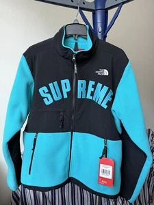 Supreme TNF The North Face Arc Logo Denali Fleece Jacket Teal Mens Large SS19 - Picture 1 of 9