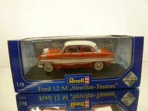 REVELL 08879 FORD 12M STREIFEN TAUNUS - RED+WHITE 1:18 - GOOD IN BOX - Imagen 1 de 9
