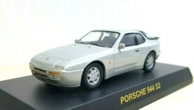 1/64 Kyosho PORSCHE 944 S2 PLATA modelo de coche fundido a presión  Foto 1 de 3