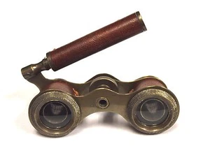 Opera Watching Brass Binocular Handle and Lens Telescope. 4" x 6".USA Seller! - Picture 1 of 6