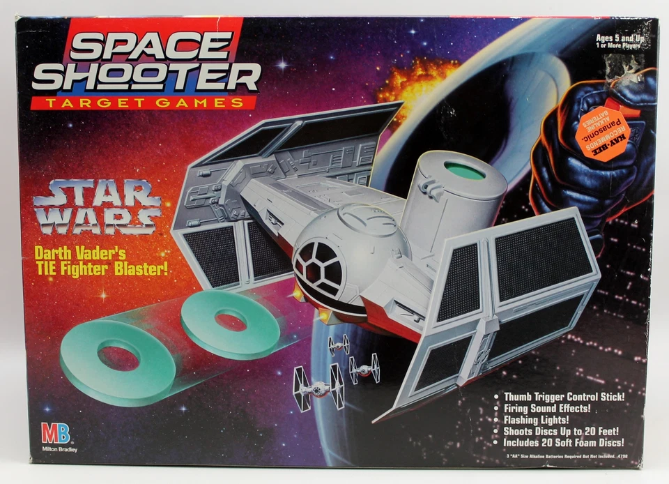 Star Wars Space Shooter Target Games Dart Vader's Tie Fighter Blasters Foto 1 de 2