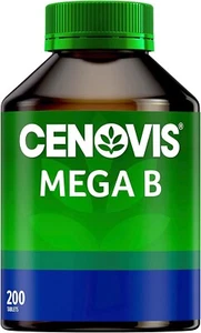 Cenovis Mega Vitamin B Tablets With B3 B6 B12 + Biotin For Energy 200 Tablets - Picture 1 of 7