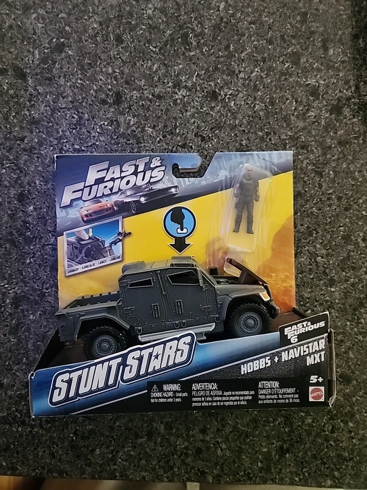 2016 Mattel Fast & Furious 6 Stunt Stars Hobbs Navistar MXT The Rock Figure F8