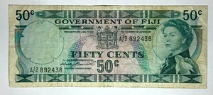 Fiji 50 centavos 1971, QEII, Elizabeth, ¡tipo 2 años! - Imagen 1 de 2