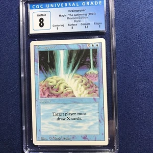 MTG Revised Braingeyser R B CGC 8 Quad++, with Mint centering, 1994 - Picture 1 of 2