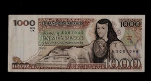 MEXICO( 1 )BANK NOTE 1000 PESOS  13 . 5 .1983  P 80  VERY FINE PLUS - Picture 1 of 2