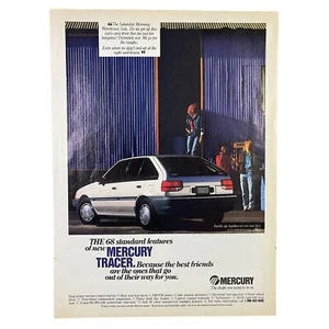 Ford Mercury Tracer Vintage 1987 Print Ad 8x10.75" 80s Automobile Cars Lincoln - Picture 1 of 1