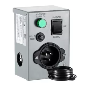 Interruttore Trasferimento Generatore 15 Amp 120V ETL Certificato Manuale Generatore Trasferimento - Foto 1 di 7
