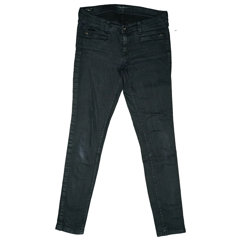 Pepe Jeans Mujeres Niñas Pantalones Elastizados Ajustados Calce Ajustado Tiro Bajo Cremallera 16/176 Gris Foto 1 de 4