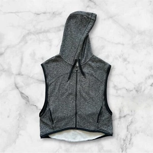 Damen Sweaty Betty Kapuze ärmellos Full Zip Jacke Top Gr. S grau Gym - Bild 1 von 7