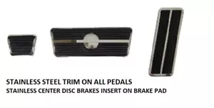 67-68 Firebird/Camaro FRENO DE DISCO Pedal Pad Kit AUTOMÁTICO CON AJUSTE DE ACERO INOXIDABLE  - Imagen 1 de 1