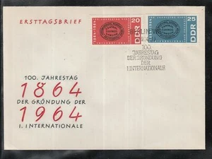 DC 02 ) DDR East Germany 1964 - Anniversaries - 100 years I. International - Picture 1 of 1