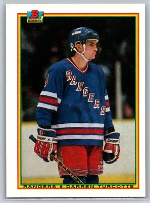 1990-91 Bowman Darren Turcotte Rookie New York Rangers RC #216 - Image 1 of 2
