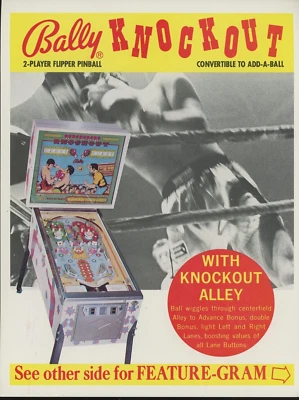 Bally Pinball Knockout Brochure - Image 1 of 2