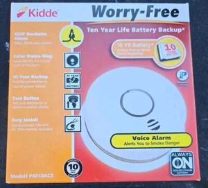 Kidde Hardwired Smoke Detector with Voice Alarm P4010ACS Jun 2023 - Picture 1 of 3