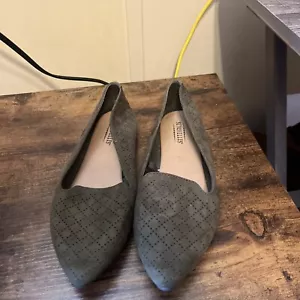 Seychelles Olive Green Suede Flat Slip On Women’s Shoes Size 6 - Picture 1 of 4