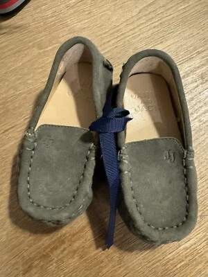 Janie And Jack, Mocasines para Niños Pequeños Talla 4, Nuevos Con Etiquetas, Gris, Zapatos de Vestir Sin Cordones Foto 1 de 4