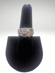 Anello Oro Pietre Multicolore 14KWG - Foto 1 di 6