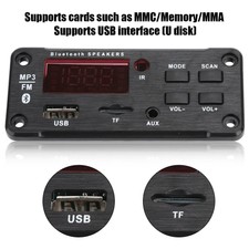 Car Audio Wireless BT5.0 MP3 WMA WAV FLAC Decoder Module Board USB TF FM Radio