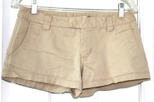 Women's Shorts Outlooks Beige Tan Juniors Cotton Blend Size 5 - Picture 1 of 6