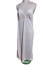 Maxi Camisón Satén De Colección Xl Rosa Melocotón Tanque Encaje Fluido Ligero Cómodo... - Imagen 1 de 3