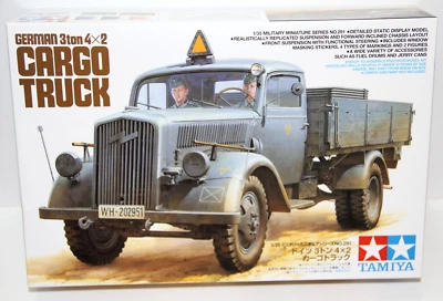 TAMIYA 1:35 KIT MEZZO MILITARE GERMAN 3 TONNELLATE 4x2 CARGO TRUCK ART 35291 - Immagine 1 di 3