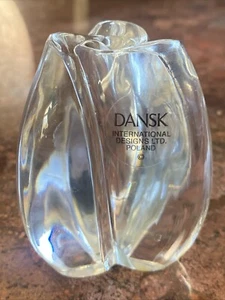 Art Glass Figurine Paperweight Rose Flower By Dansk Made In Poland - Picture 1 of 7